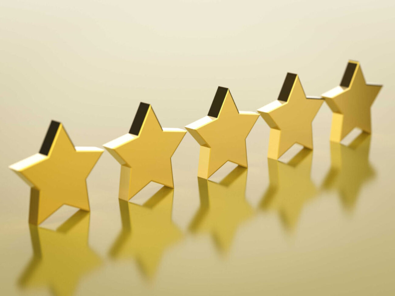 Golden five stars