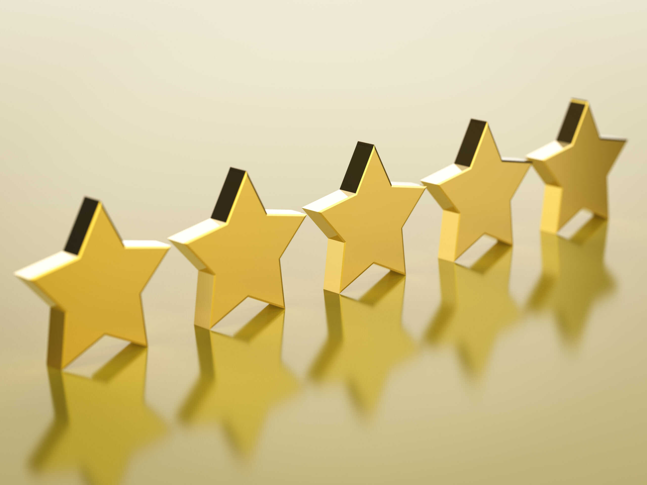 Golden five stars