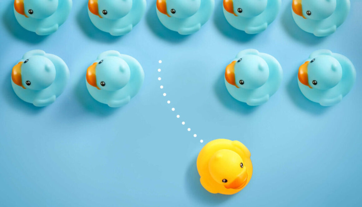Business innovative creative concept. Be different