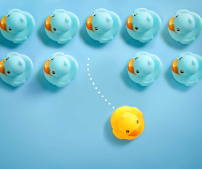 Business innovative creative concept. Be different