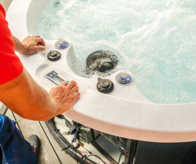 SPA Technician Performing Hot Tub Repair