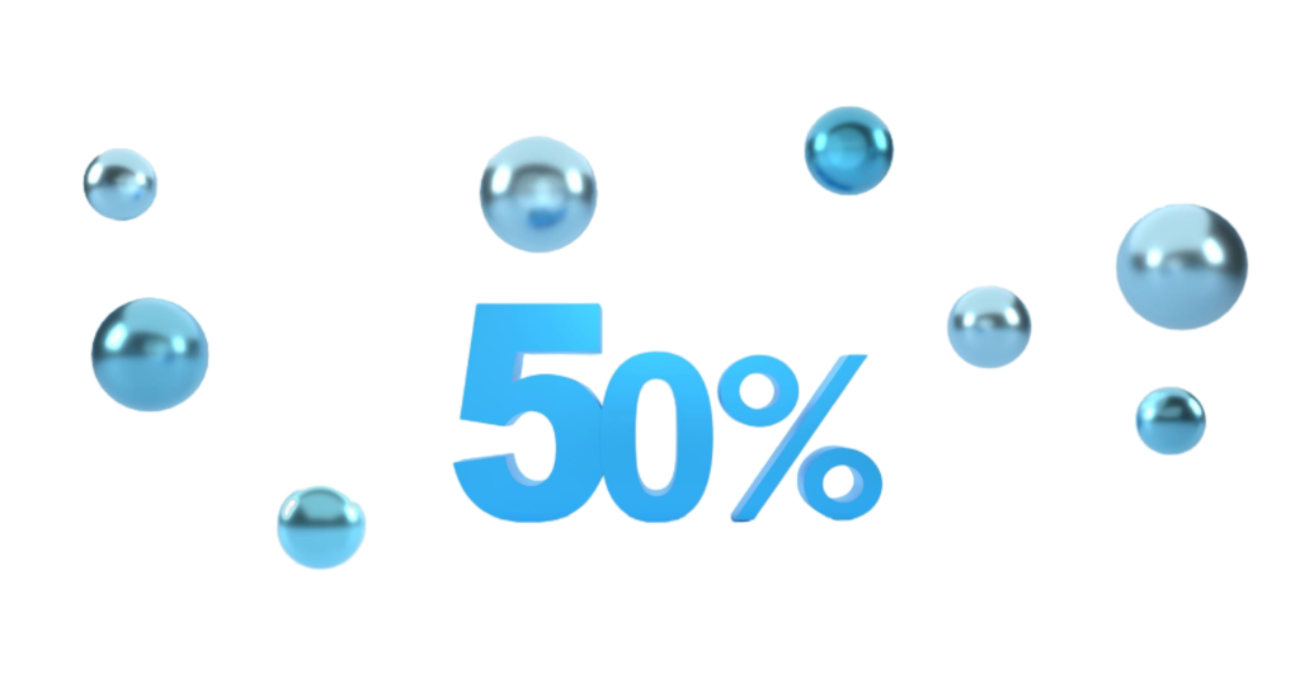 3d-rendering-50-percent-off-with-bubble-ball-blue-background-special-offer-50-discount-tag-super-sale-offer-best-seller