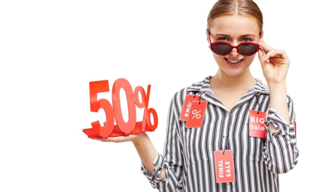 happy-woman-enjoying-sale-time