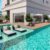 Illustration 3d innovative architecture design concept of modern