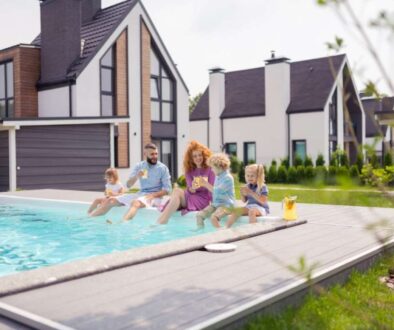 Positive happy family enjoying their day off